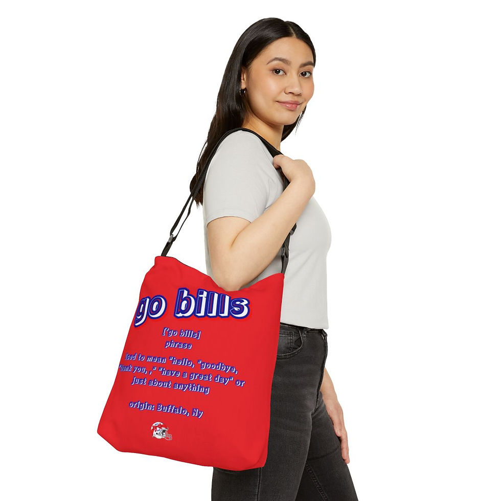 Thumbnail: "Go Bills" Adjustable Tote Bag (AOP)