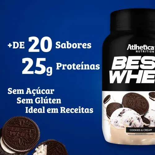 Miniatura: Best Whey Protein Athletica Nutrition 900g Cookies & Cream