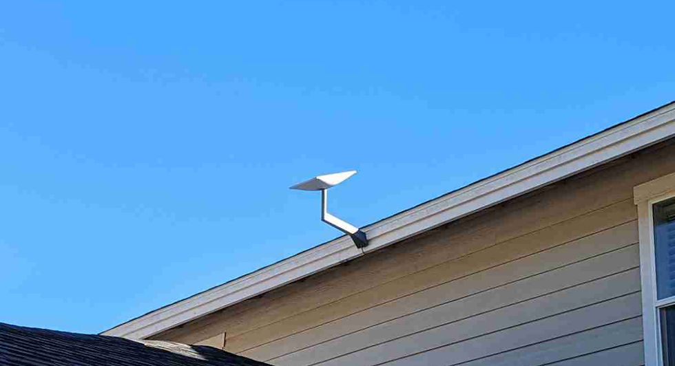 starlink on roof wall
