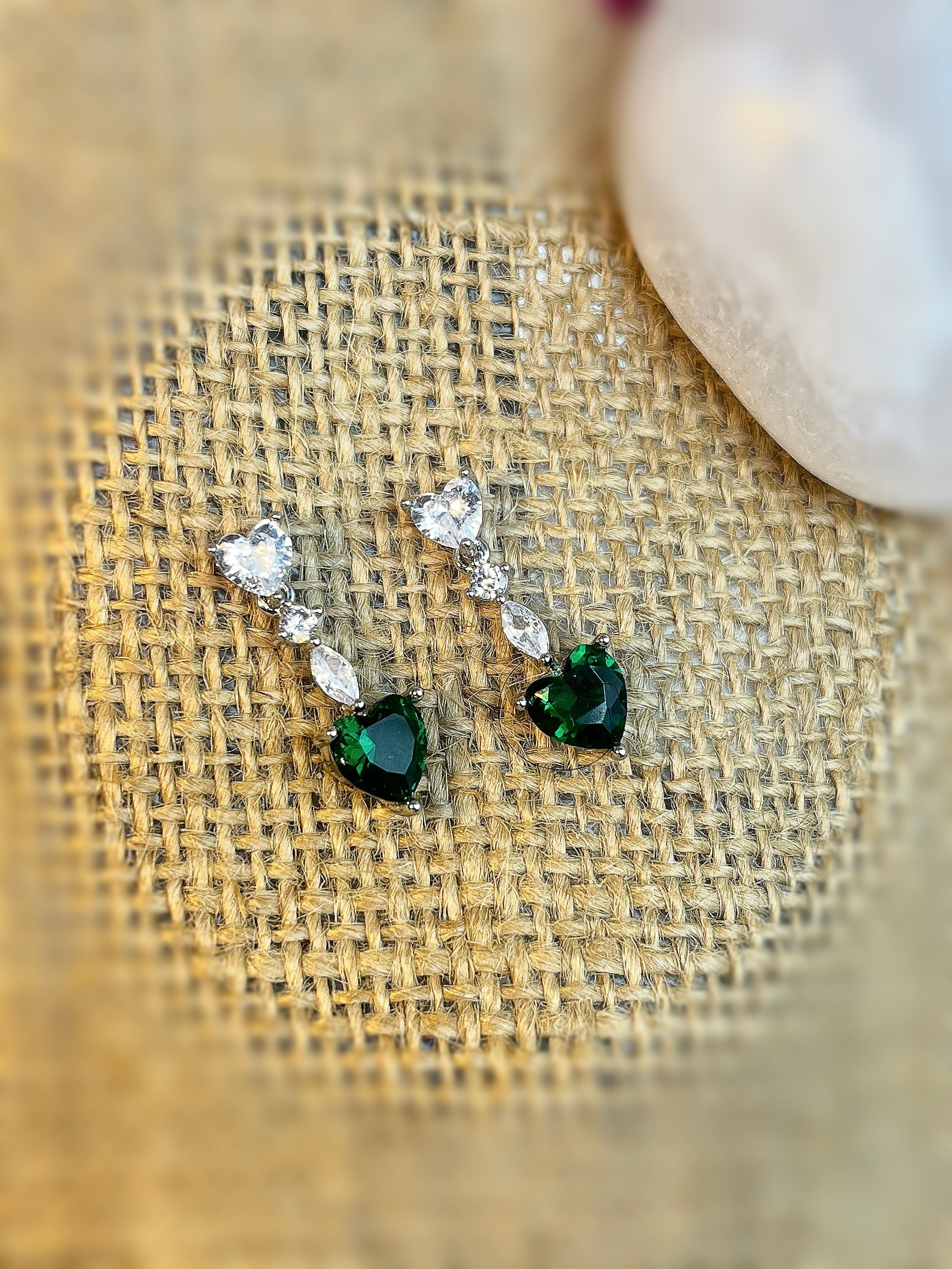 Green Emerald Earrings