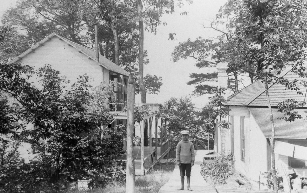 Unidentified Youth Standing in Highland Park