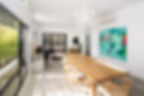Polished concrete to living area