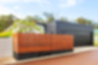 Screen fencing timber look
