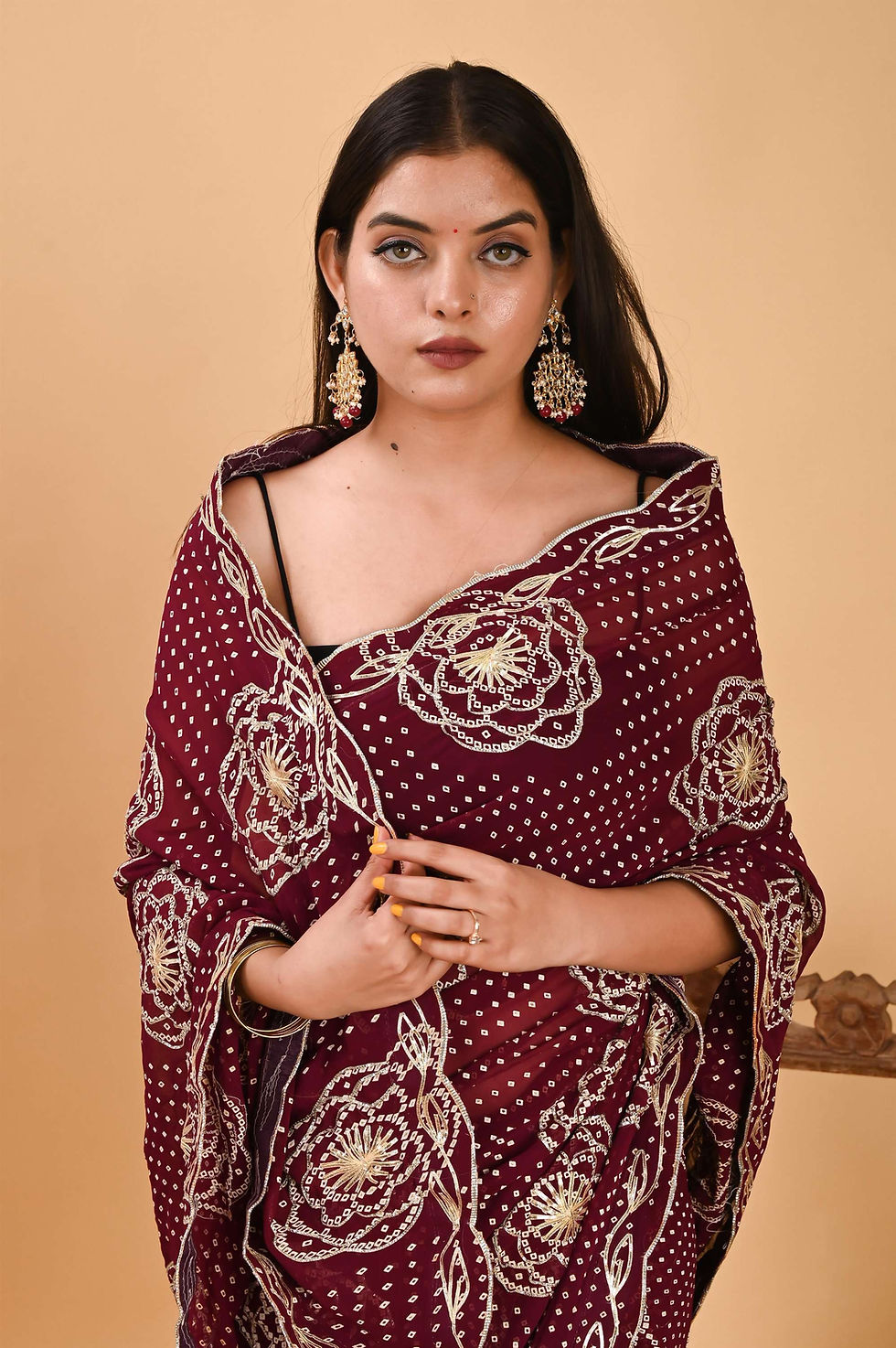 Thumbnail: New chunri print saree