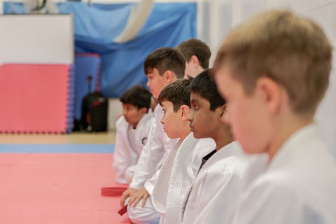 judo factory students kneeling