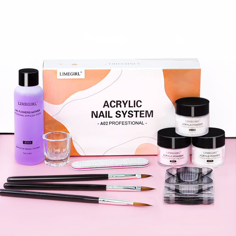 Thumbnail: Acrylic Nail Kit for Beginners 3Color Acrylic Powder and 75ML Liquid Set Profess