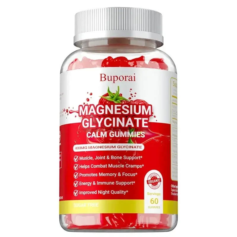 Thumbnail: Magnesium Glycinate Gummies - Dietary Supplement, Promotes Muscle, Joint & Bone 