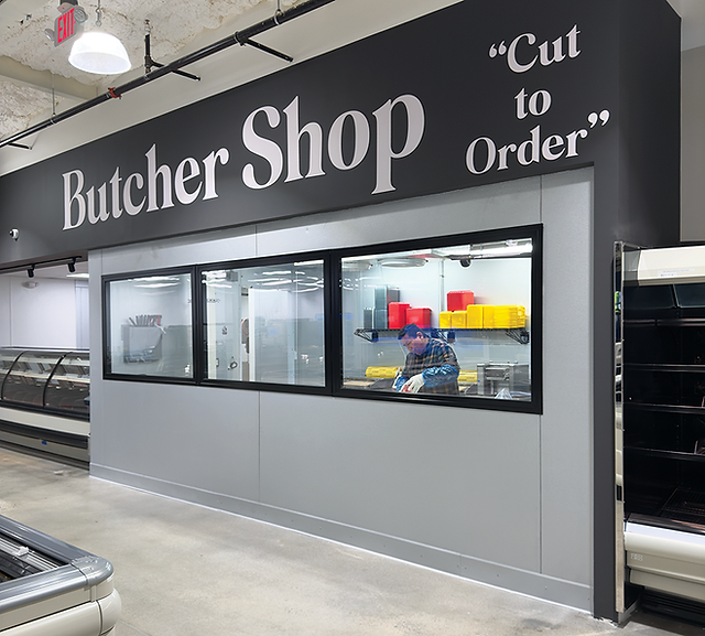 Halal quality meat is cut to order.