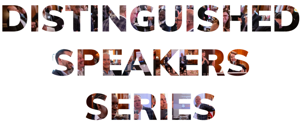 Distinguished Speakers Series Text Collage