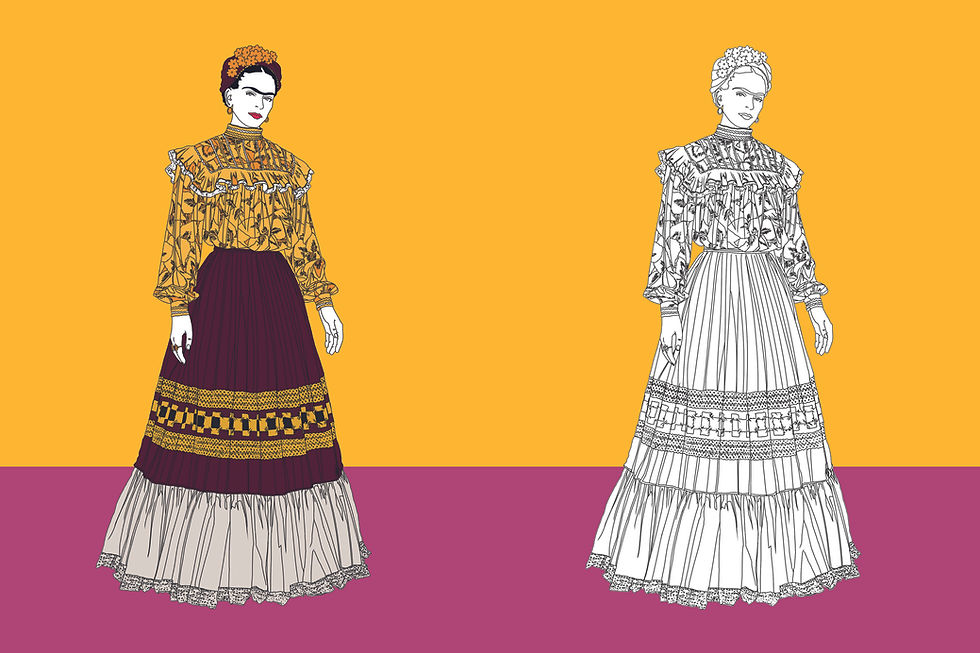 Thumbnail: Frida Kahlo's Fashion - Coloring Book