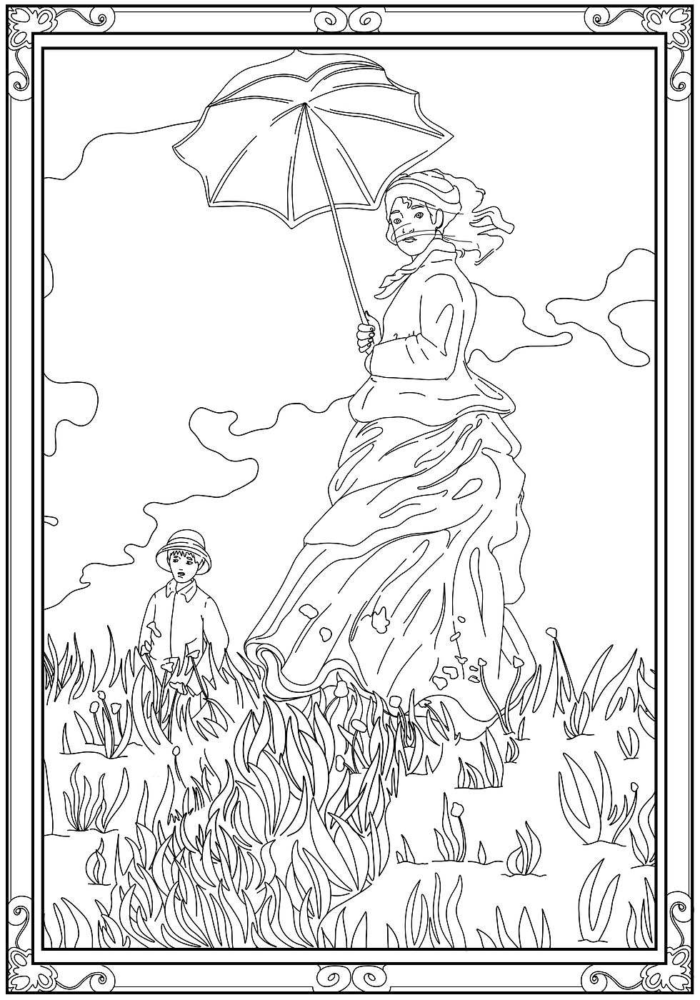 Thumbnail: Poster - La femme à l'ombrelle de Monet