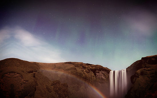 Regenbogen-Wasserfall