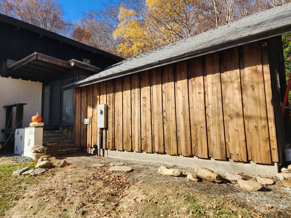 garage siding before post brighten