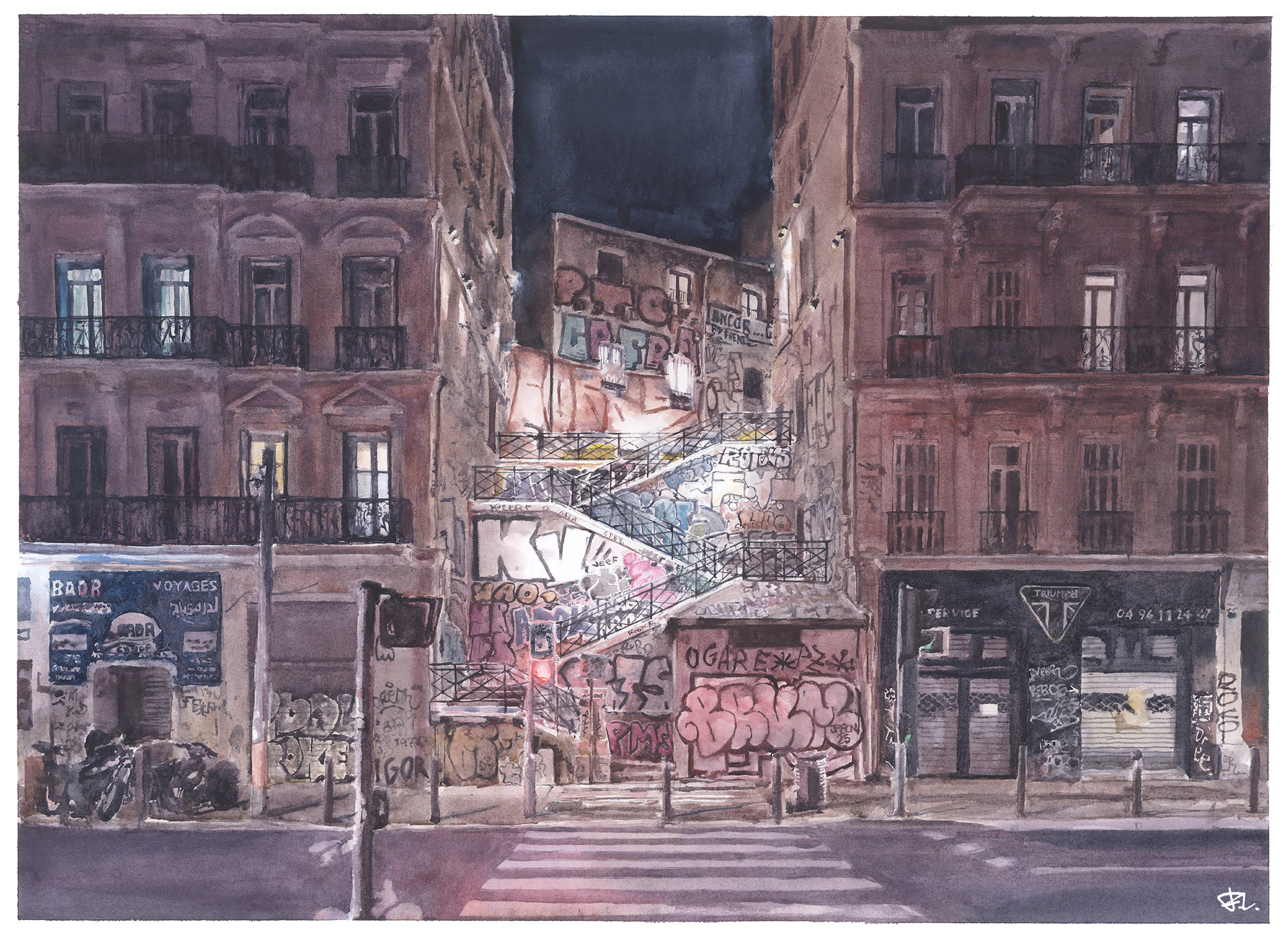 Escaliers sur Lieutaud