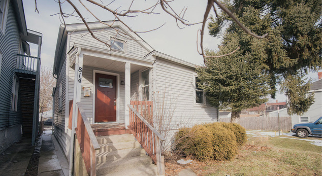 A single story house.
