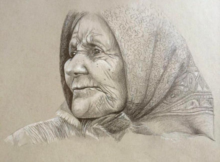 11x14 Charcoal on Toned Paper