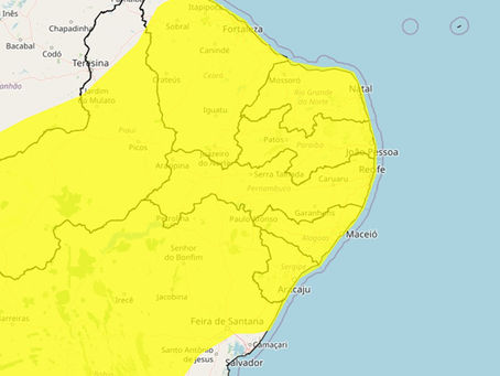 Inmet emite alerta de vendaval para todas as 167 cidades do Rio Grande do Norte