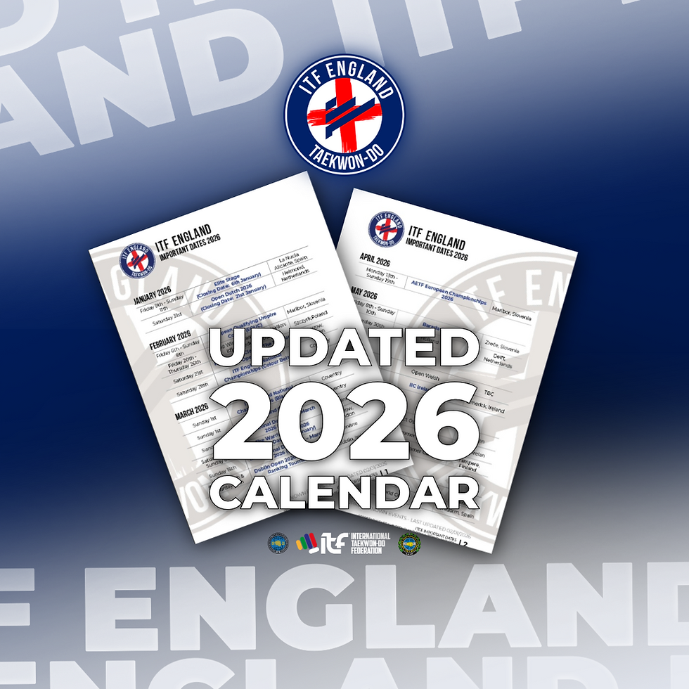 Updated ITF England 2026 Calendar