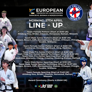 Euros 2025 - Sunday Morning, 27th April LINE-UP