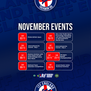 ITF England Events Calendar - November 2025