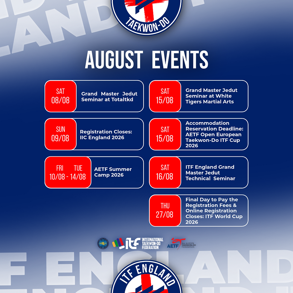 ITF England - August & September Calendar 2026