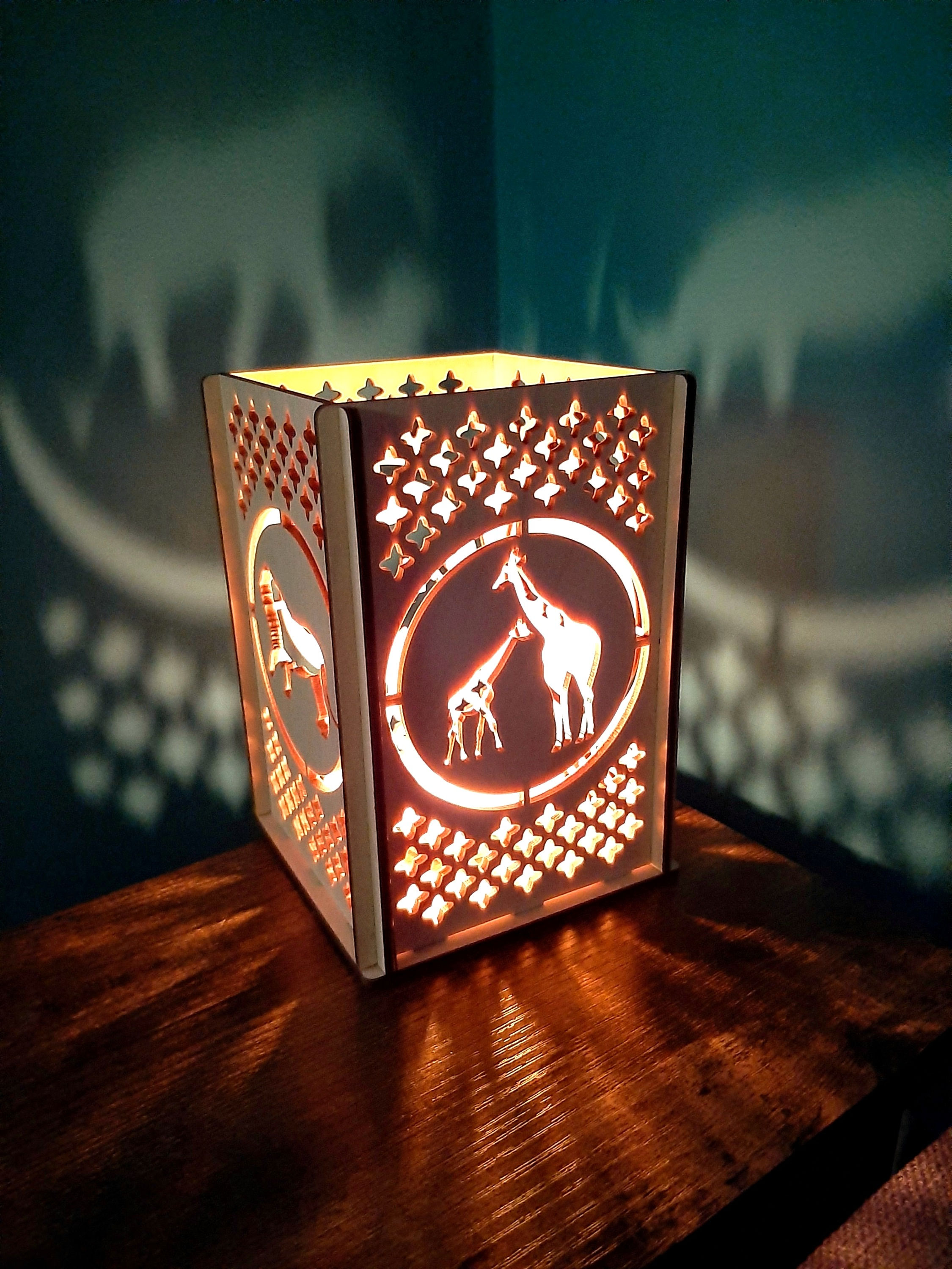 Safari themed Lantern/ Tea light holder