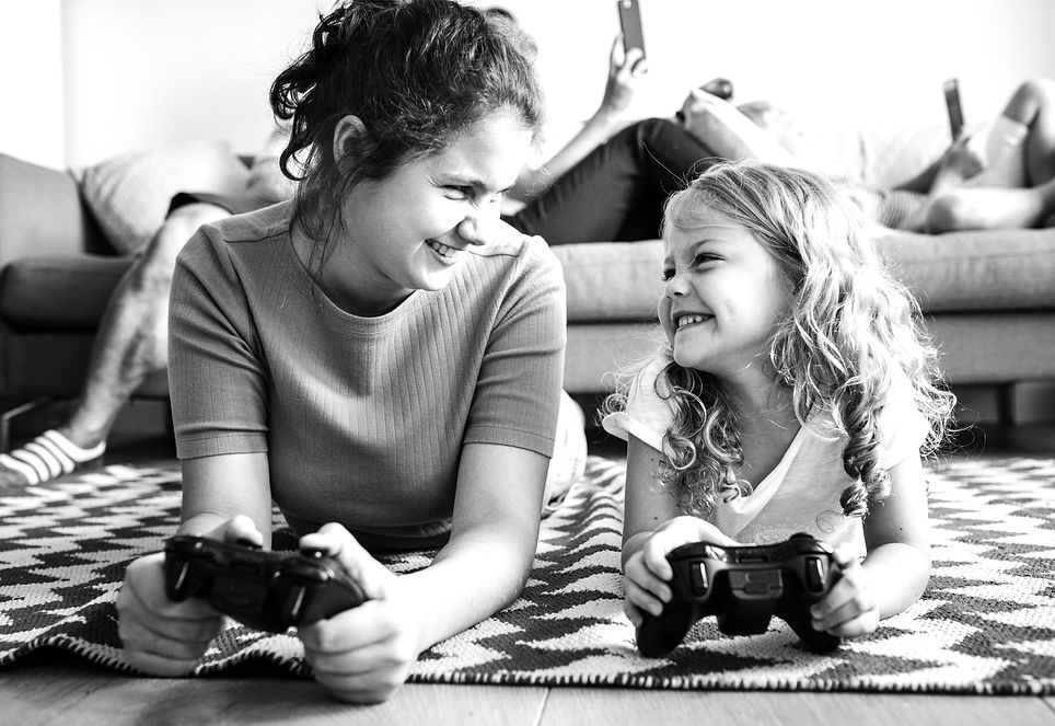 Siblings Playing
