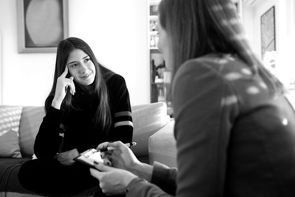Teen in therapy