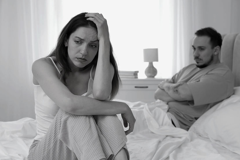Couple arguing intensely, reflecting communication struggles and emotional distance in the relationship.