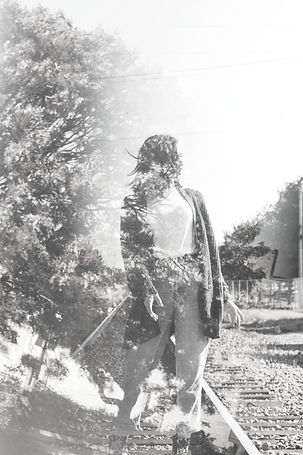 A woman in reflection