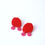 Thumbnail: Handmade pink and red polymer clay drop earrings with stainless steel post Kadisha