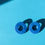 Thumbnail: Boucles d’oreilles rondes Vic bleues – Bijoux minimalistes faits main Kadisha