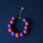 Bracelet de perles orange et violet Paolo, argile polymère fait main et chaîne en laiton doré, ajustable, création Kadisha