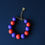 Miniatura: Bracelet de perles orange et violet Paolo, argile polymère fait main et chaîne en laiton doré, ajustable, création Kadisha