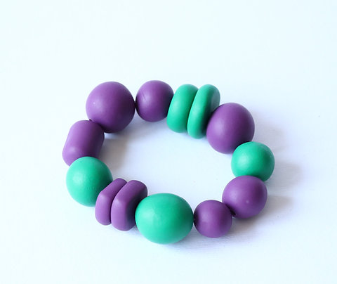 Lucas Bracelet Purple and Green