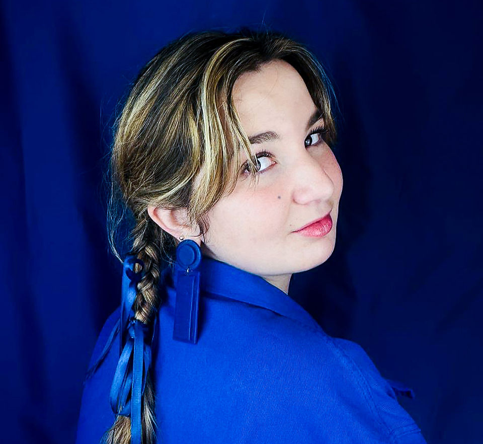 Boucles d'oreilles pendantes bleues