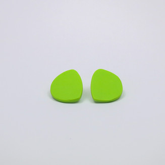 Boucles d'oreilles minimalistes vertes Nancy