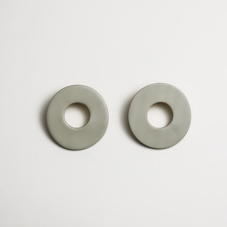 Boucles d'oreilles rondes blanc