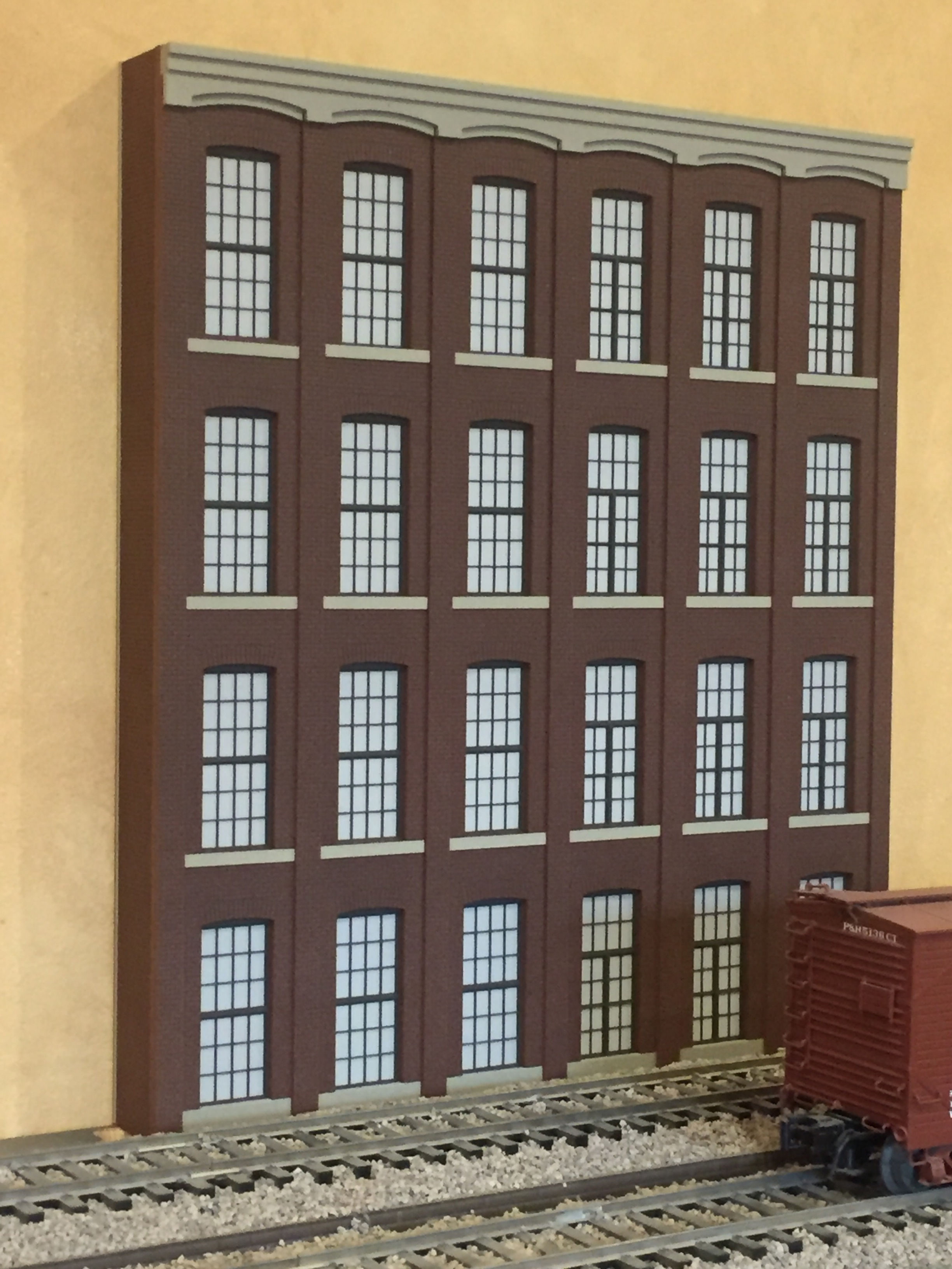 O Scale Paterson Silk Mill, 4- Story Flat WH-03, 12" Long, FLAT
