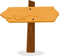 wooden direction sign post for travel navigation