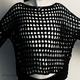 Black mesh sweater
