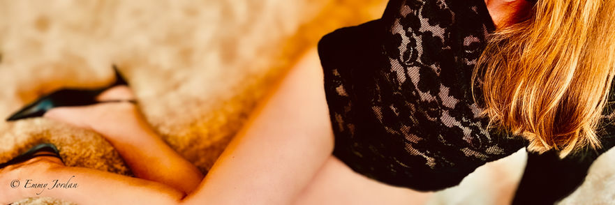 Black lace lounging