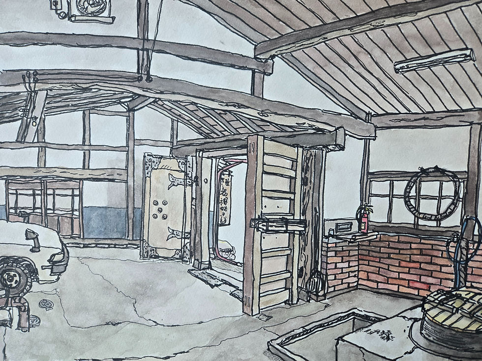 山辺糀店 屋内イラスト