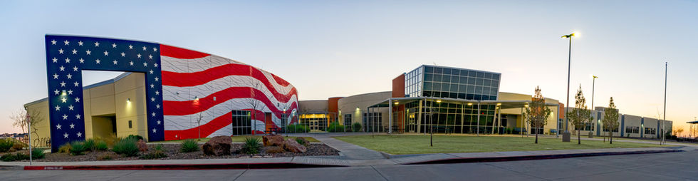 Patriotic-themed Reyes Elementary School