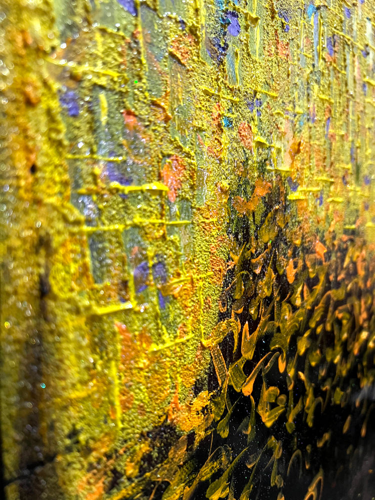 Thumbnail: Modern Abstract Mixed-Media on Canvas Painting "Windows in Heaven", Hyunae Kang