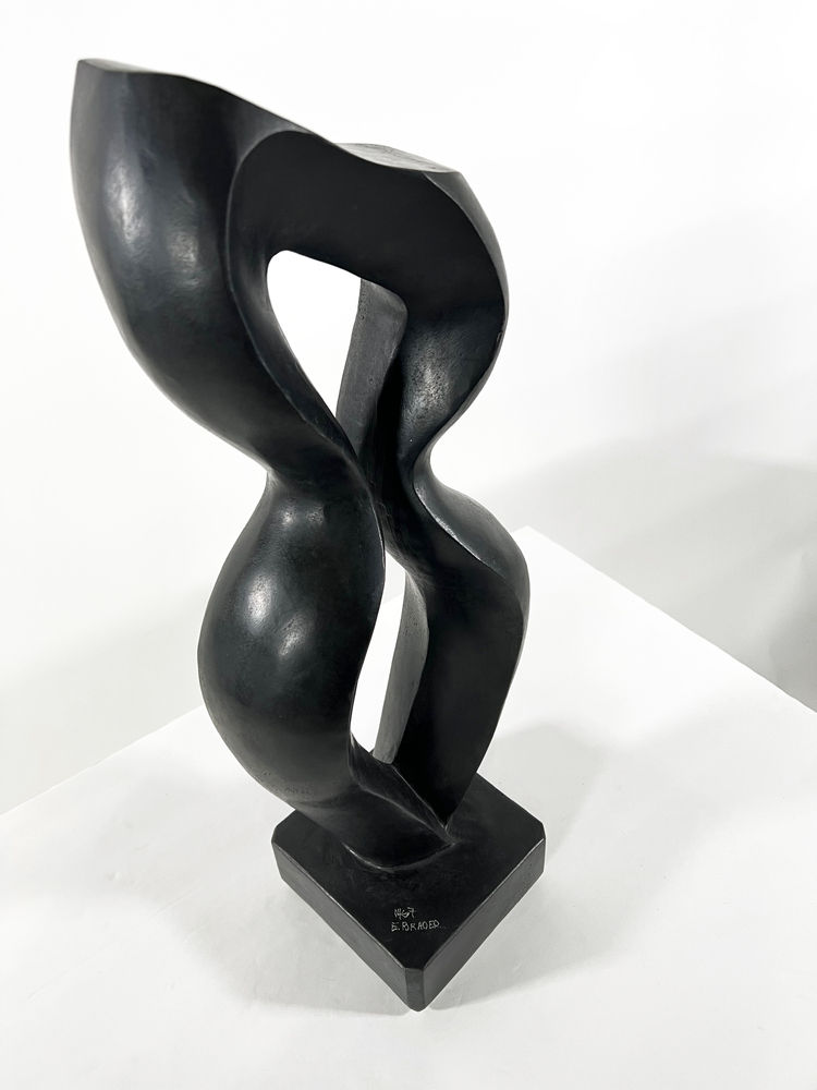 Thumbnail: "Amadea" Swiss Modern Black Basalt Marble Abstract Sculpture