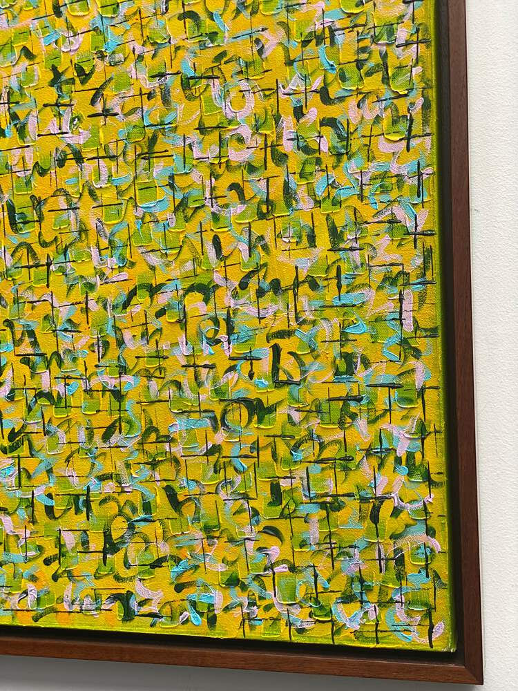 Thumbnail: Modern Abstract Mixed-Media on Canvas Painting "Pray 0819", Hyunae Kang