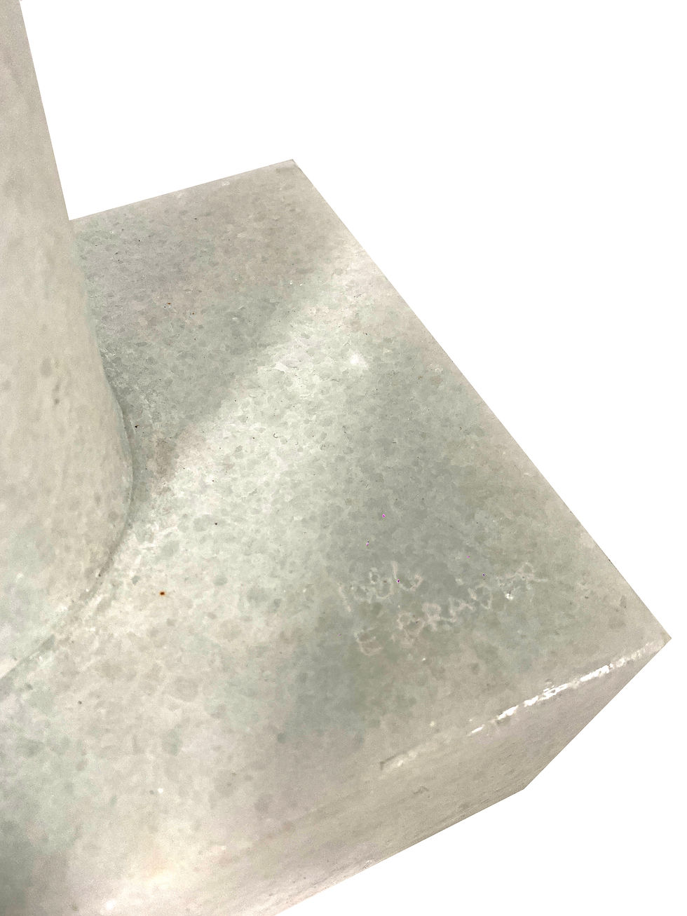 Thumbnail: "Lily" Swiss Modern White Marble Abstract Sculpture, Evelyne Brader-Frank