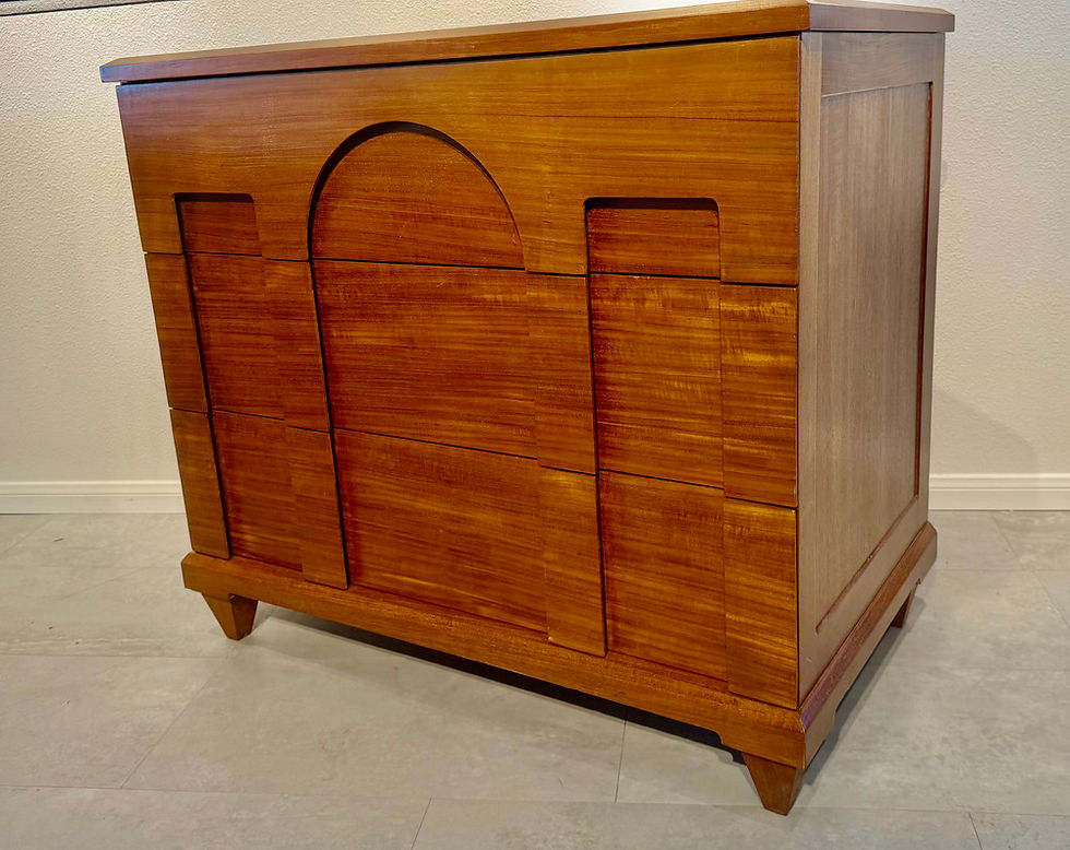 Thumbnail: Pair of Italian Modern Teak Chests,  Angelo Donghia, 1980s