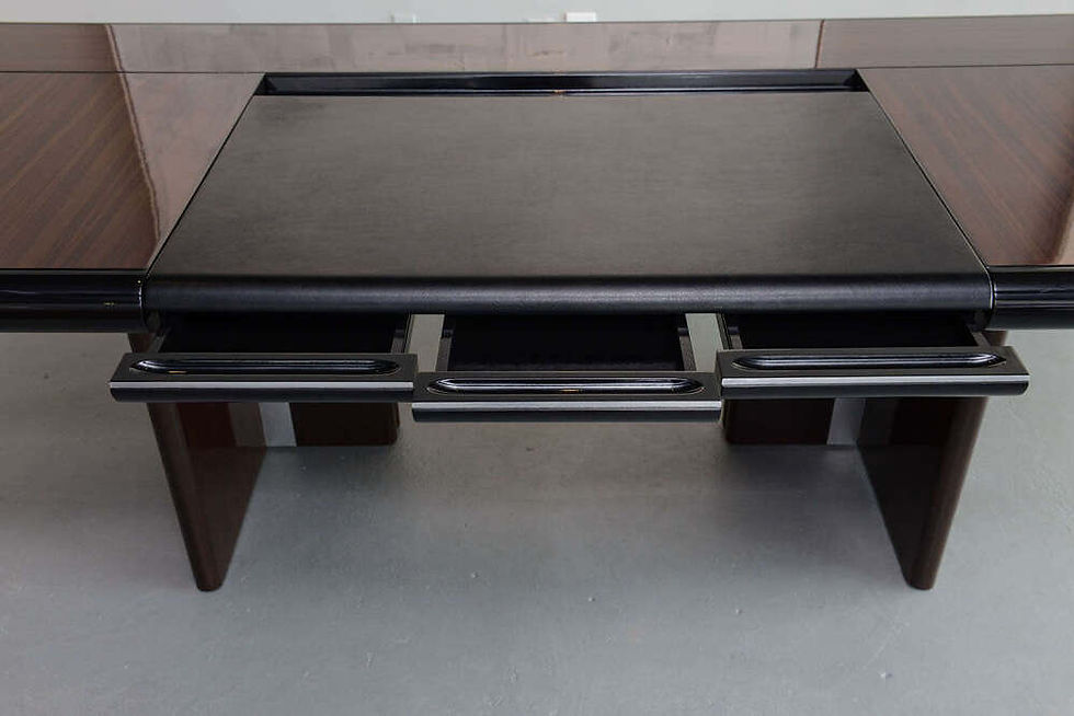 Thumbnail: Hans Von Klier Ebony de Macassar and Polished Chrome Desk, Skipper, Italy